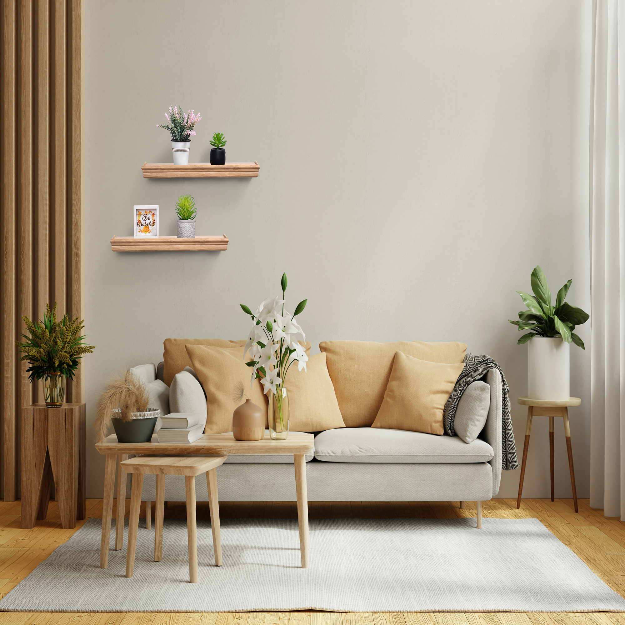 Floating Shelves Wall Mounted Wood Shelves For Home Decor_voghion.com